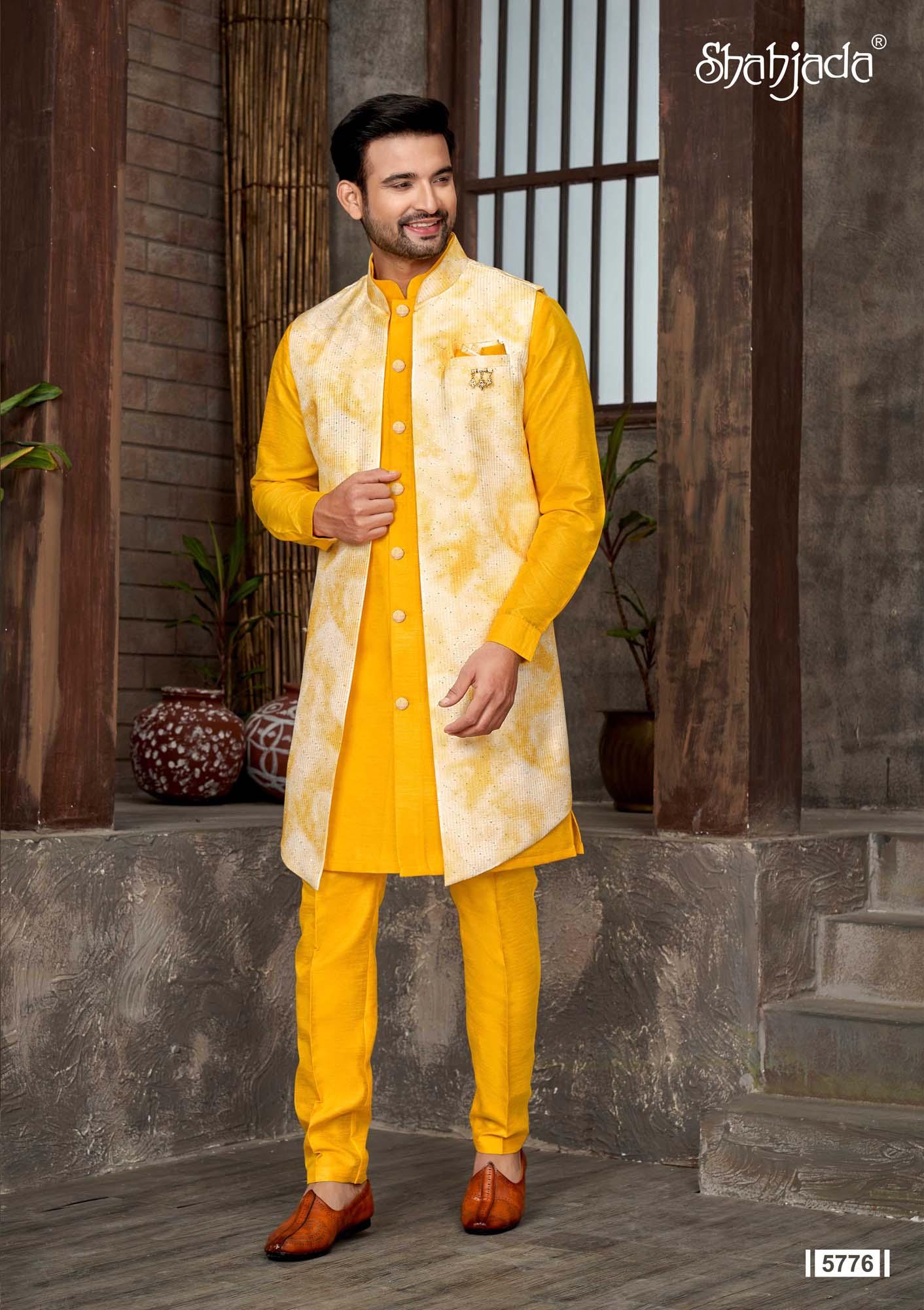 Kurta Long Jacket Set with Pants 5776