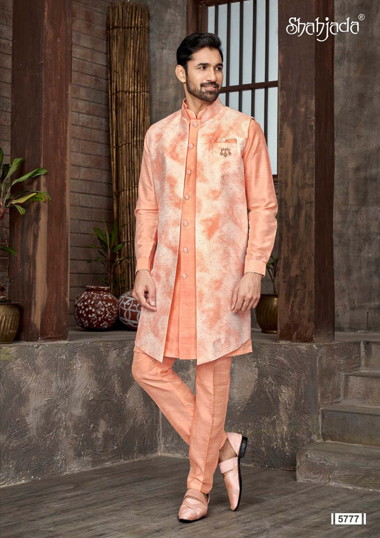 Kurta Long Jacket Set with Pants 5777