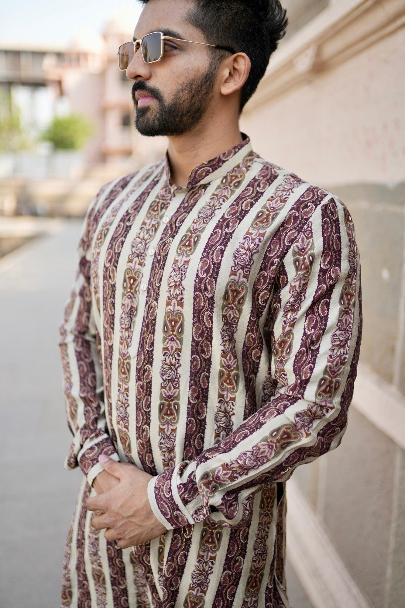 Organic Fabric Printed Kurta 11015