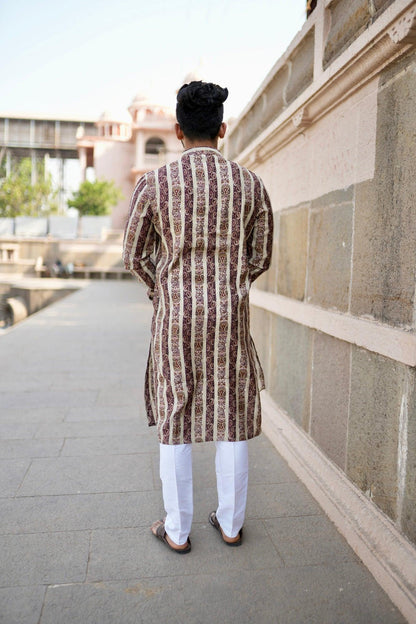 Organic Fabric Printed Kurta 11015