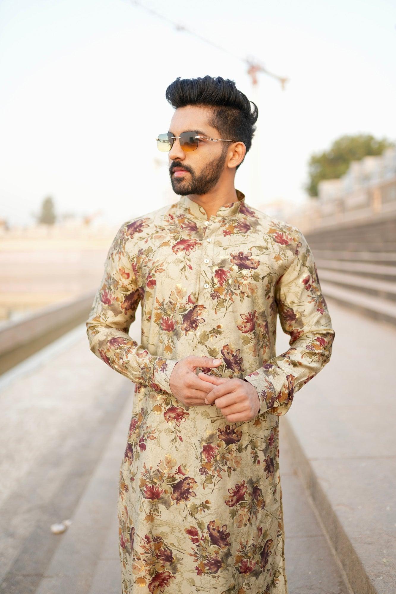 Organic Fabric Printed Kurta 11021