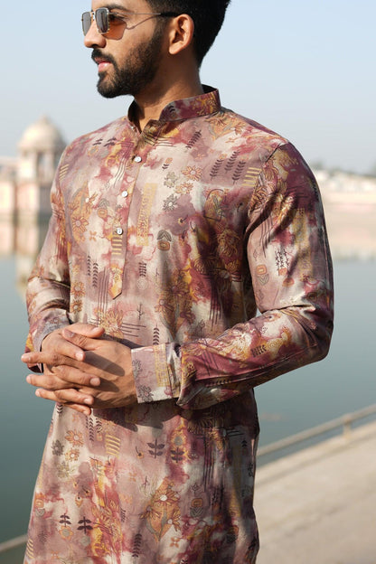 Organic Fabric Printed Kurta 11023