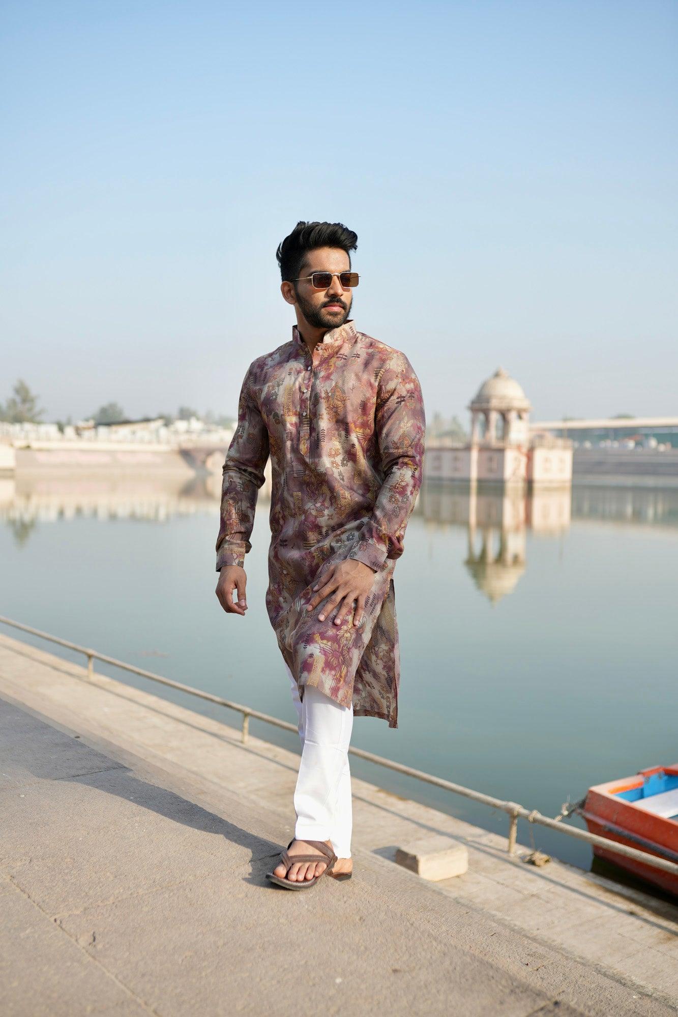 Organic Fabric Printed Kurta 11023