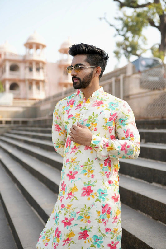 Organic Fabric Printed Kurta 11024