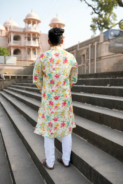 Organic Fabric Printed Kurta 11024