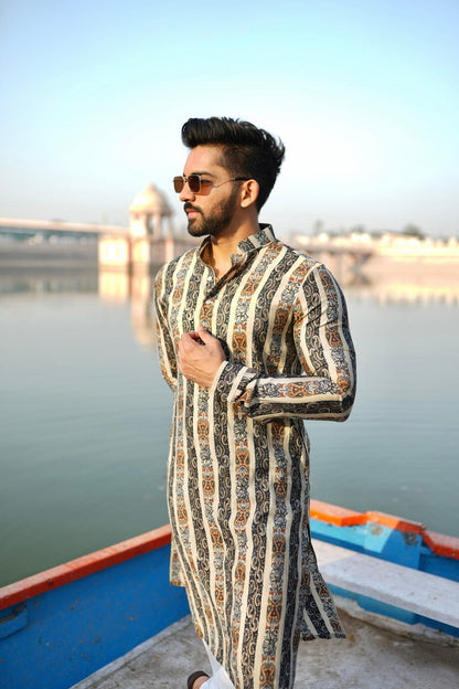 Organic Fabric Printed Kurta 11044