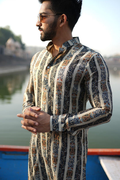 Organic Fabric Printed Kurta 11044