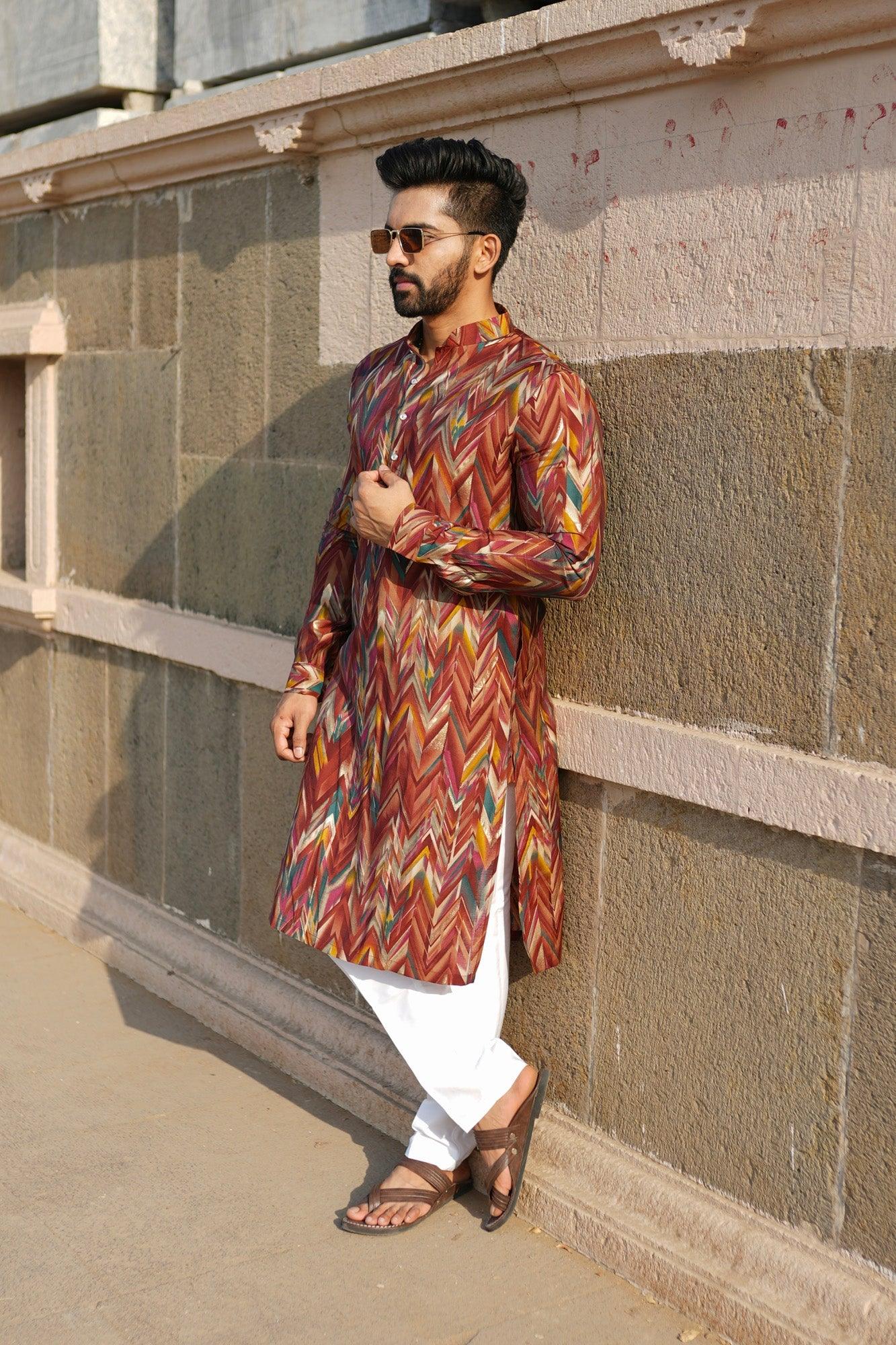 Organic Fabric Printed Kurta 11046