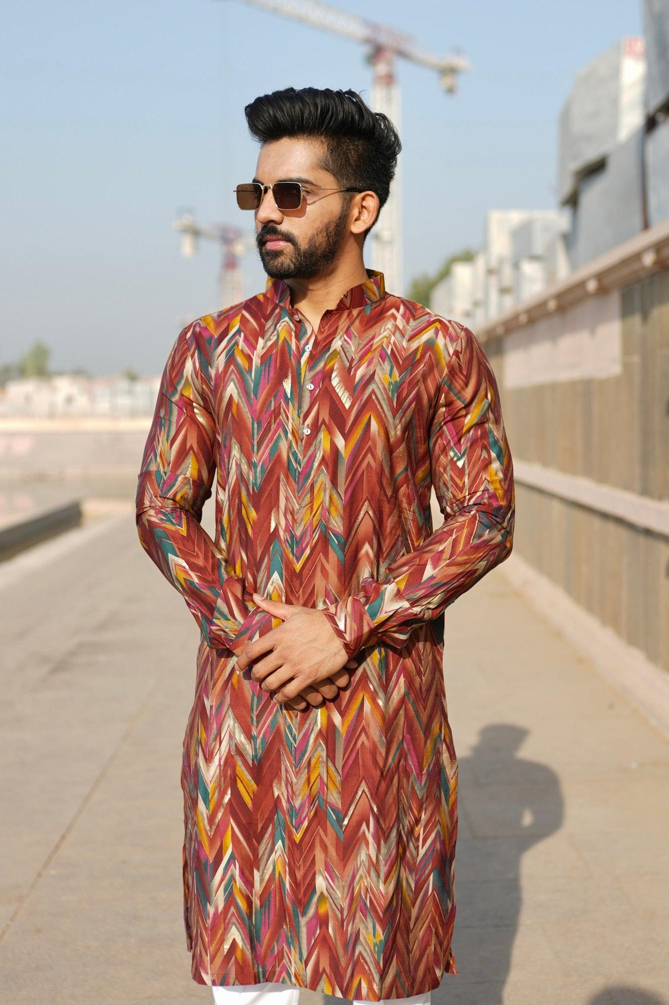 Organic Fabric Printed Kurta 11046