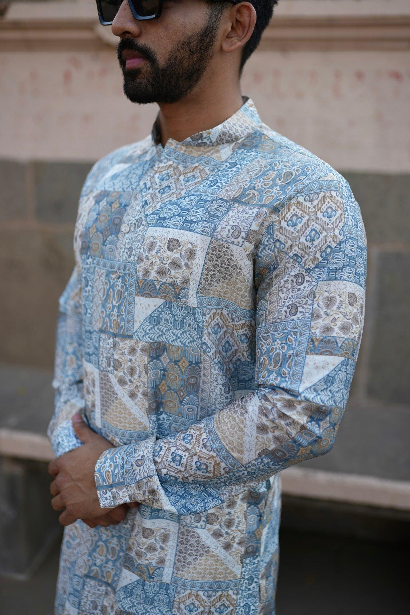 Organic Fabric Printed Kurta 11049