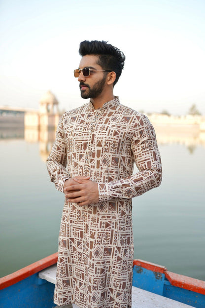 Organic Fabric Printed Kurta 11051