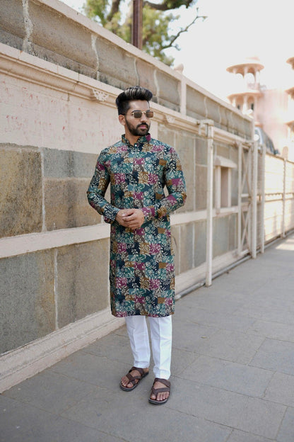 Organic Fabric Printed Kurta 11053