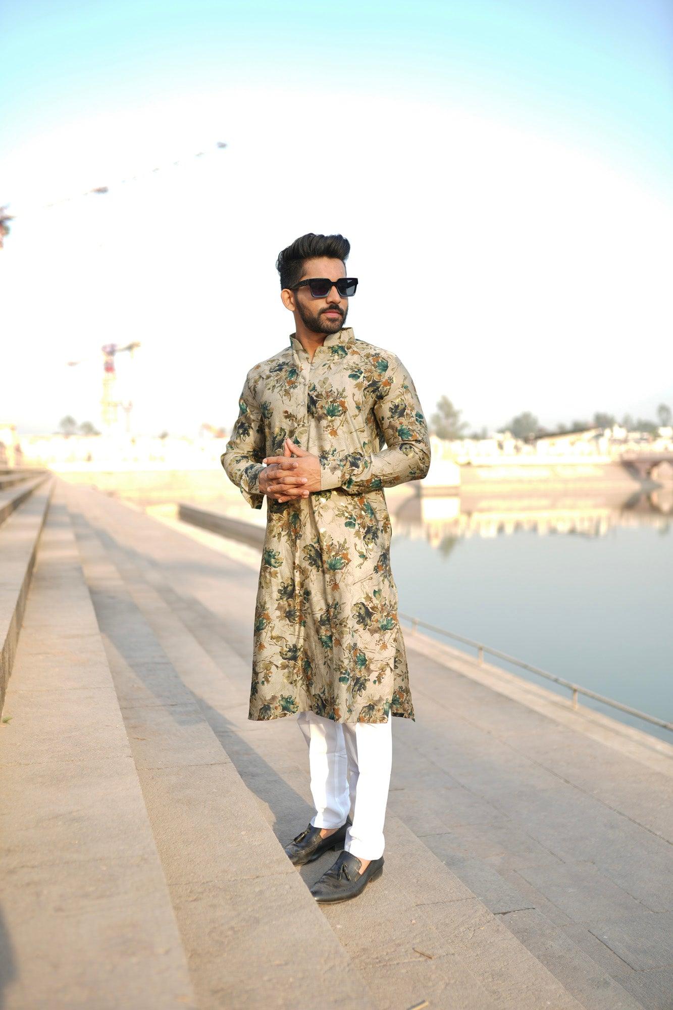 Organic Fabric Printed Kurta 11061