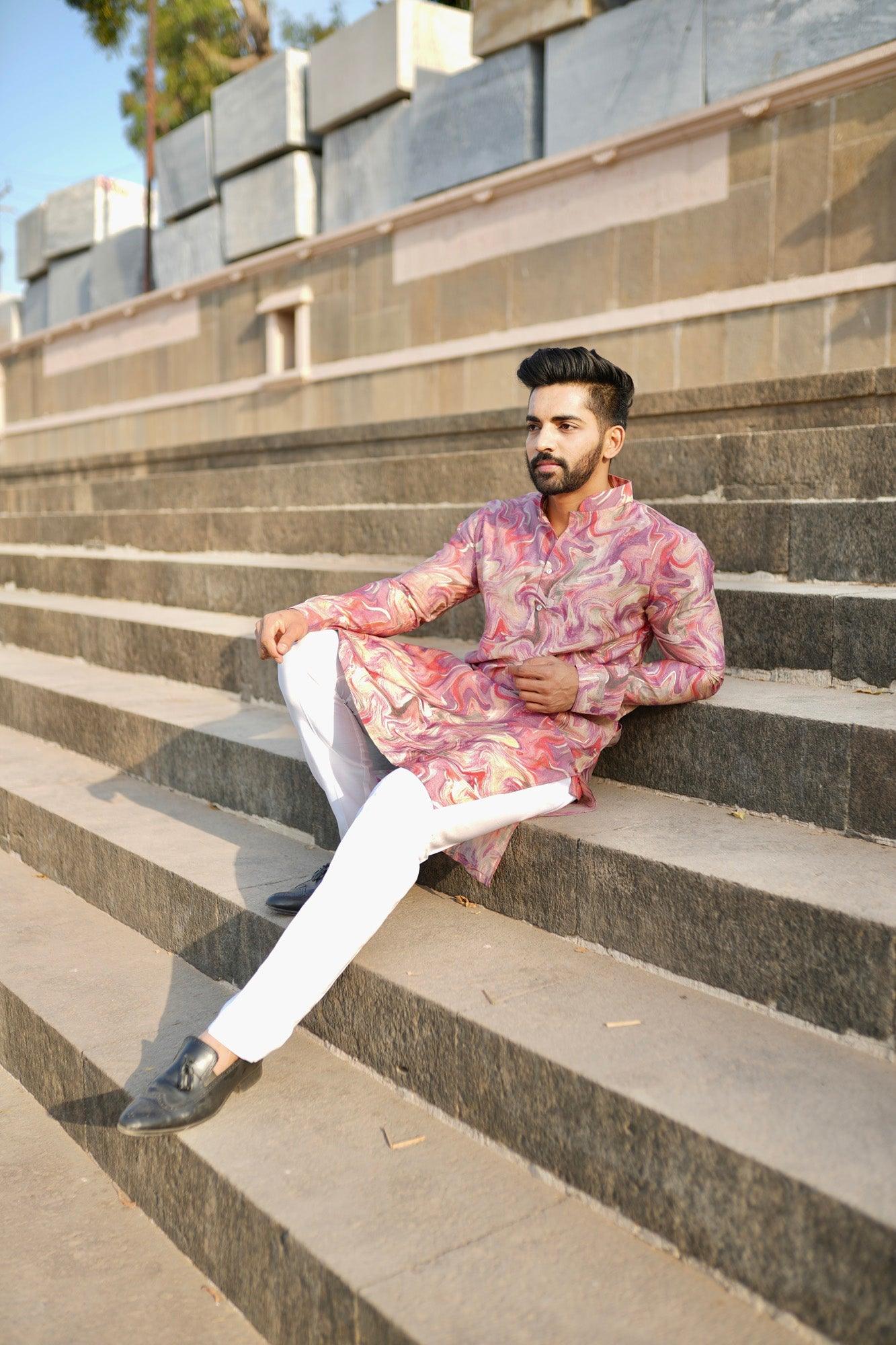 Organic Fabric Printed Kurta 11105