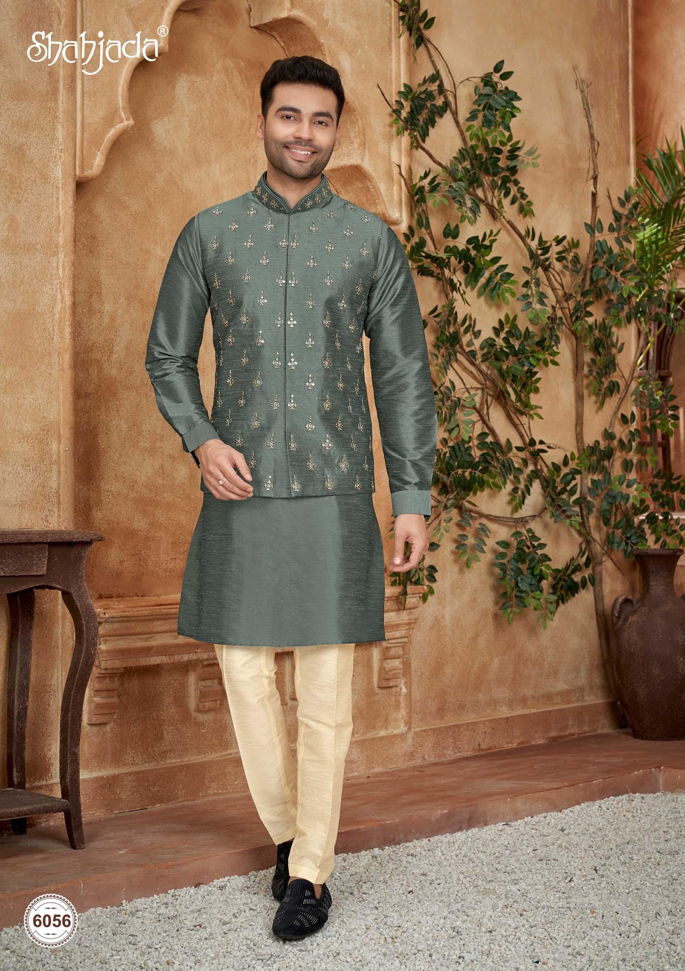 Kurta Jacket Set with Pants 6056