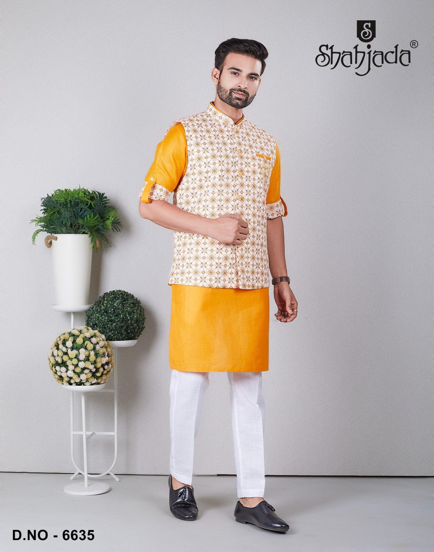 Kurta Jacket Set with Pants 6635