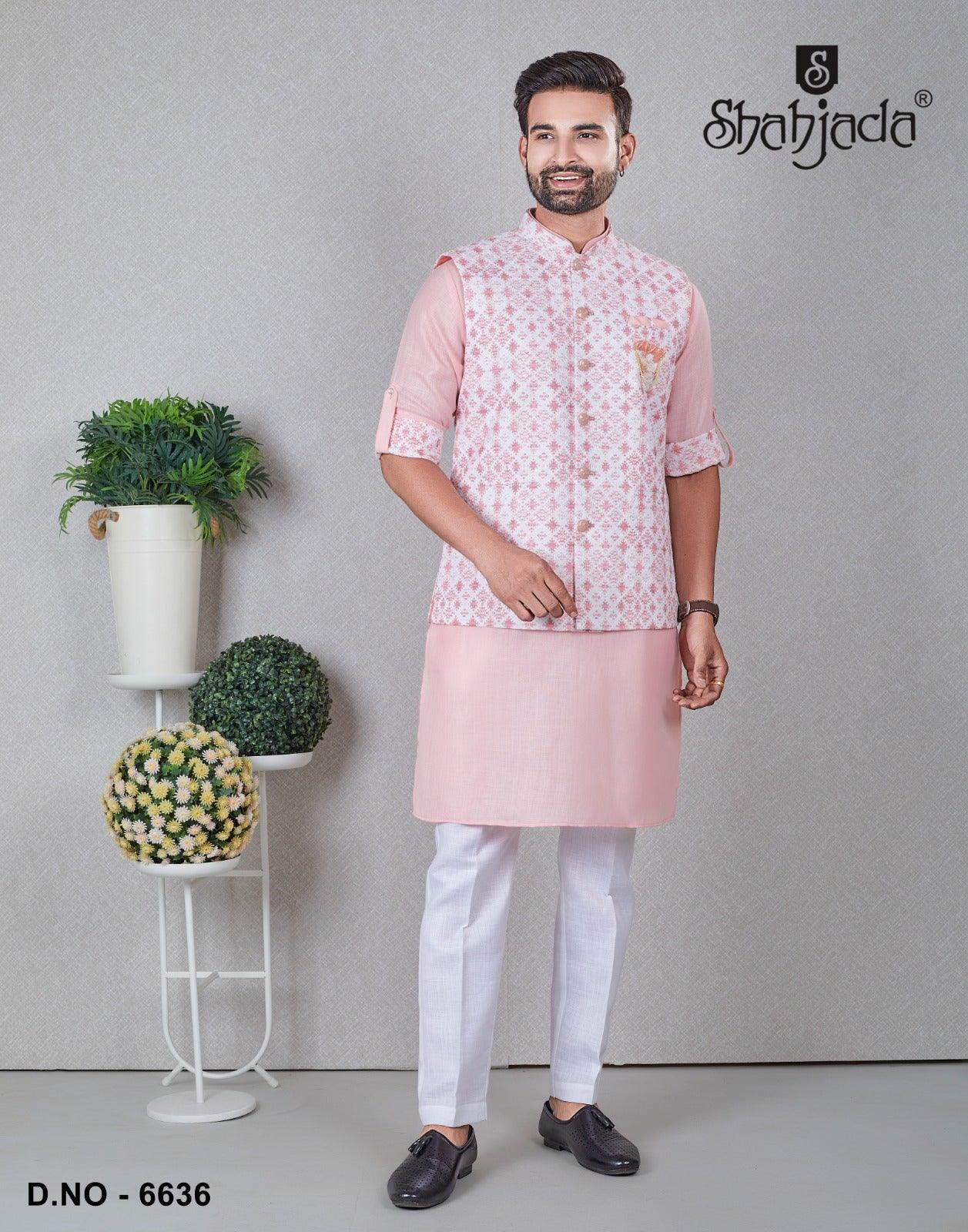 Kurta Jacket Set with Pants 6636