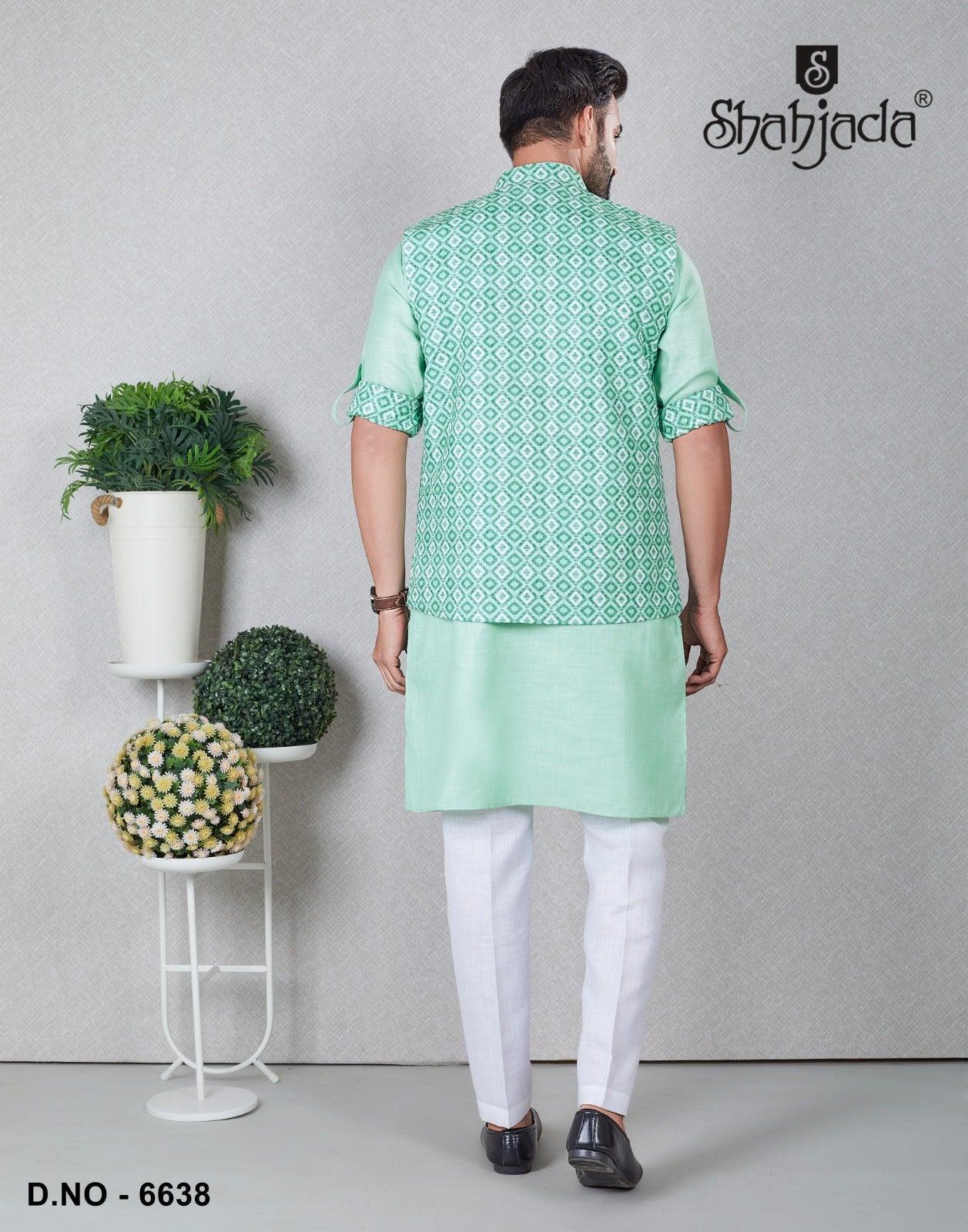 Kurta Jacket Set with Pants 6638