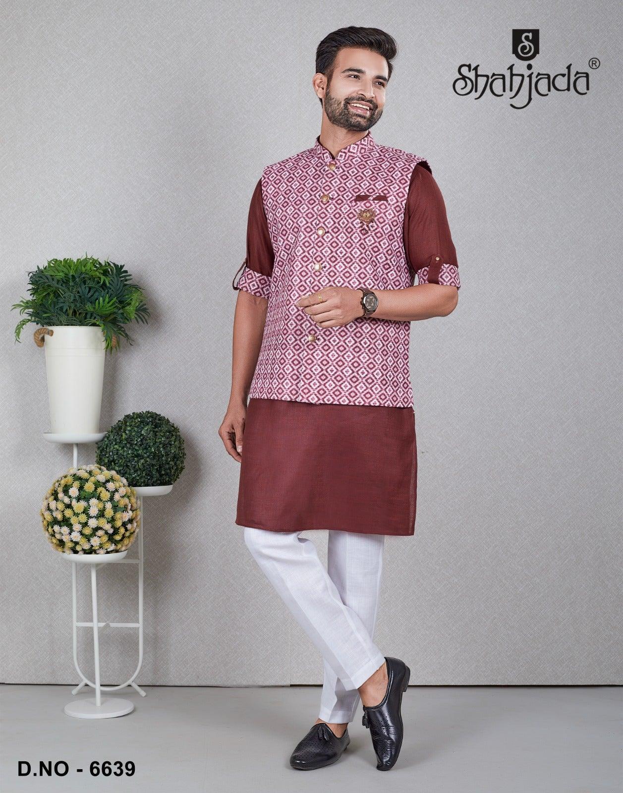 Kurta Jacket Set with Pants 6639