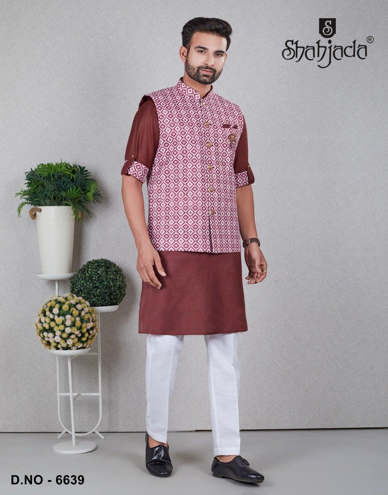 Kurta Jacket Set with Pants 6639