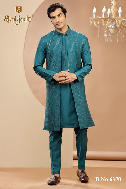 Kurta Jacket Set with Pants 6370